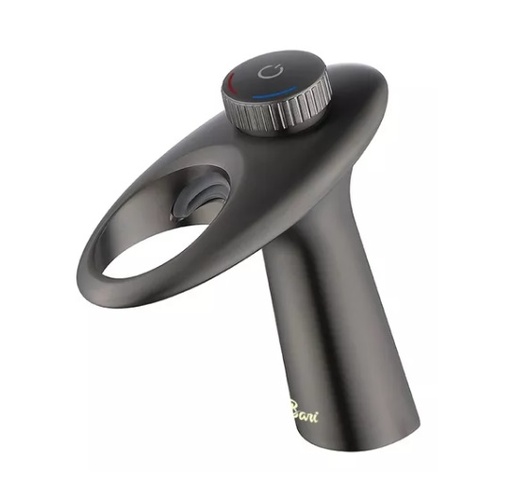 [GRI-BAR-GRI.02.38] GRIFERIA MONOMANDO BAJO PARA LAVAMANOS MODELO PIETRA GUNMETAL BLACK REF. GRI.02.38 MARCA BARI