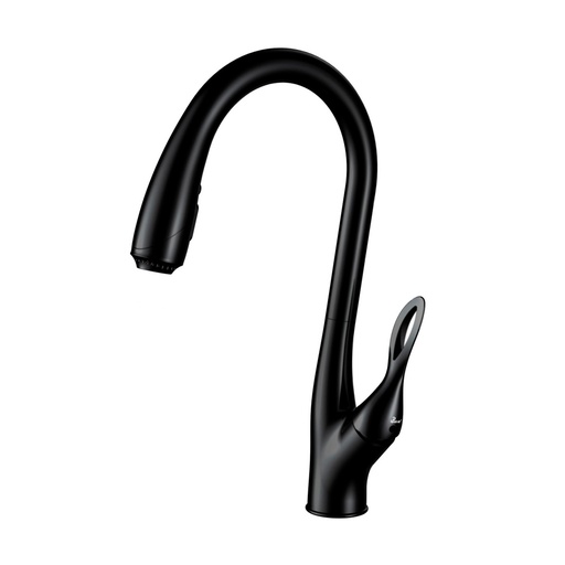 [GRI-BAR-GRI.03.48] GRIFERIA MONOMANDO ALTO 43CM PARA FREGADERO MODELO ELISEA MATTE BLACK REF. GRI.03.48 MARCA BARI