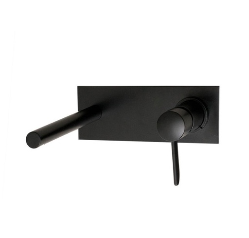 [GRI-KUB-KUBO-113] GRIFERIA / GRUPO PARA LAVAMANOS DE PARED LINEA CORAL NEGRO MATE REF. KUBO-113 MARCA KUBO