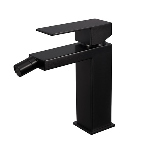 [GRI-NOV-NVGRI9874] GRIFERIA MONOMANDO BAJO PARA BIDET C/AIREADOR SERIE KUBE GRI NOIR / NEGRO REF. NVGRI9874 NOVA