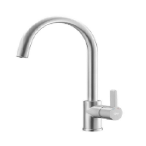 [GRI-QM-14.700.1001] GRIFERIA PARA FREGADERO MONOMANDO QM SERIE RIA COLOR SATIN MARCA QUALITY METAL