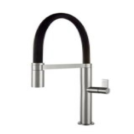 [GRI-QM-14.700.1005] GRIFERIA PARA FREGADERO MONOMANDO CON MANGUERA MOVIL SERIE DELTA COLOR SATIN MARCA QUALITY METAL