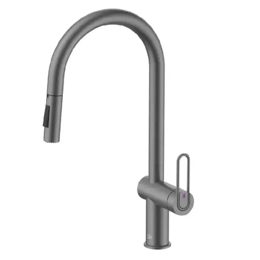 [GRI-QM-14.700.1007.GR] GRIFERIA PARA FREGADERO MONOMANDO SERIE LOTUS COLOR GUN GREY REF. 14.700.1007.GR MARCA QUALITY METAL