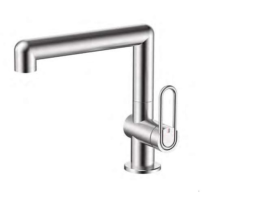 [GRI-QM-14.700.2005.ST] GRIFERIA PARA LAVAMANOS ANGULAR SERIE LOTUS DE 20 CM SATIN REF. QM-14.700.2005.ST QUALITY METAL