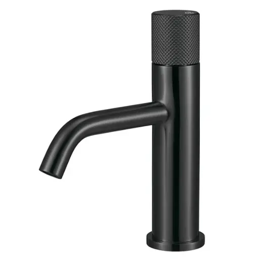 [GRI-QM-14.800.1002-B] GRIFERÍA / GRUPO PARA LAVAMANOS QM+ SERIE SUPREME 20 CM COLOR NEGRO BLACK MARCA QUALITY METAL