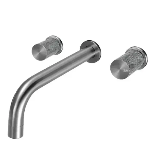 [GRI-QM-14.800.1004-S] GRIFERÍA / GRUPO PARA LAVAMANOS A PARED QM+ SERIE SUPREME COLOR SATIN MARCA QUALITY METAL