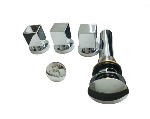 [GRU-FP-31GBT820] GRUPO PARA BIDET CON DESAGUE AUTOMATICO PUSH BUTTON MANILLA QUADRA REF. 31GBT820 MARCA FP