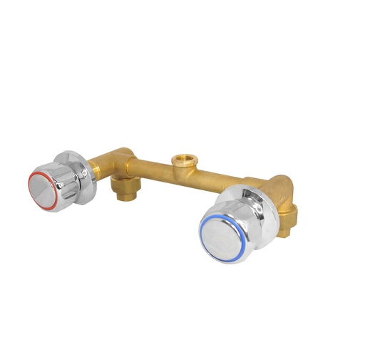 [GRU-GRI-485MARCC] GRUPO PARA DUCHA CUADRANTE DUAL DE 1/2" CON ROSETA CROMADA REF. 485-MAR-CC MARCA GRINACA