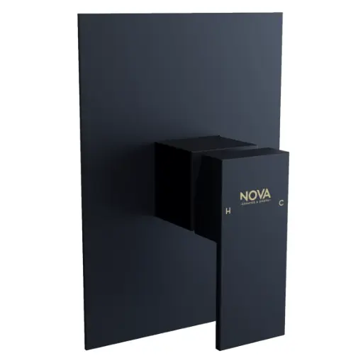 [GRU-NOV-NVGRI9852] GRUPO PARA DUCHA MONOMANDO ACERO INOX SIN REGADERA SERIE KUBE GRI NOIR / NEGRO REF. NVGRI9852 NOVA