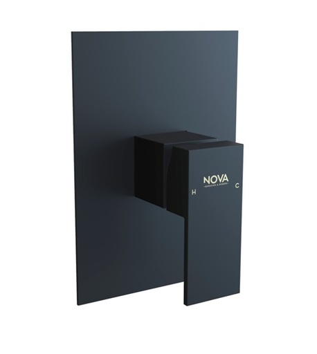 [GRU-NOV-NVGRI9852] GRUPO PARA DUCHA MONOMANDO ACERO INOX SIN REGADERA SERIE KUBE GRI NOIR / NEGRO REF. NVGRI9852 NOVA