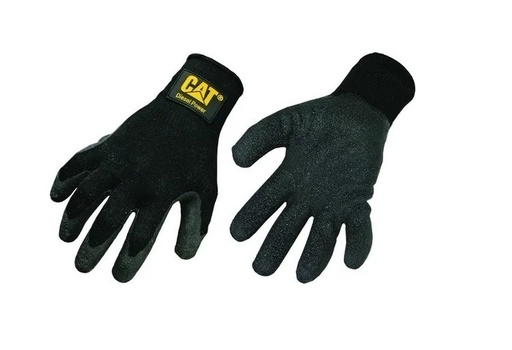 [GUA-CAT-CAT017400L] GUANTE DE POLIESTER CON LATEX RUGOSO COLOR NEGRO TALLA 9 REF. CAT017400L / 4016036 MARCA CAT