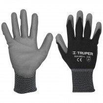 [GUA-TRU-13292] GUANTE DE NYLON GRIS CON POLIURETANO TALLA L MOD. GUX-MEC-L REF. 13292 MARCA TRUPER