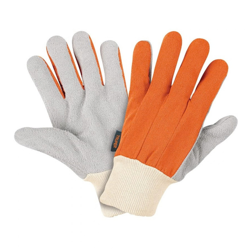 [GUA-TRU-14244] GUANTE DE CARNAZA / ALGODON GRIS - NARANJA UNITALLA MOD. GU-PAY / GU-265 REF. 14244 MARCA TRUPER