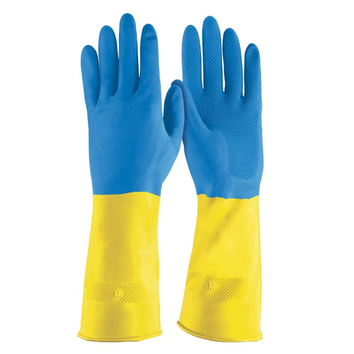 [GUA-TRU-15268] GUANTE DE LATEX PARA LIMPIEZA AZUL/AMARILLO TALLA M MOD. GU-LIL-MX REF.15268 MARCA TRUPER