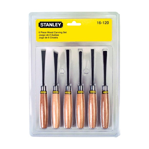 [GUB-STA-16120LA] JUEGO DE GUBIAS PARA MADERA 6 1/2" 6 PIEZAS REF. 16120LA MARCA STANLEY