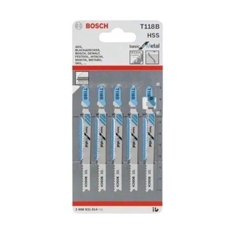 [HOJ-BOS-2608668146] JUEGO DE HOJA DE SIERRA CALADORA CORTE/METAL/FINOS T118B REF. 2608668146/ 876763/ 568906 MARCA BOSCH