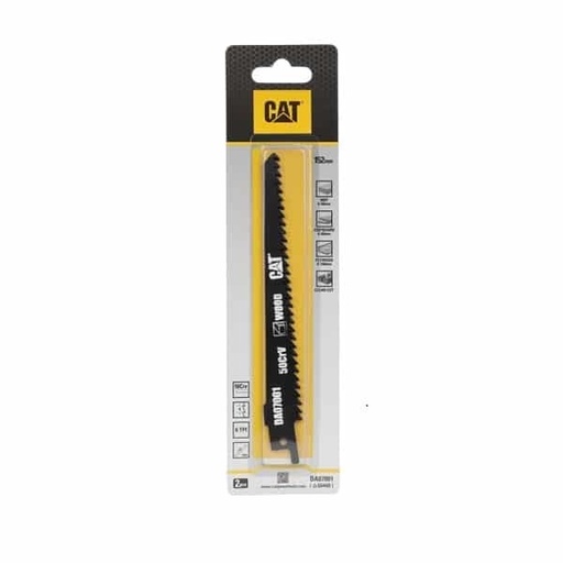 [HOJ-CAT-DA07001] HOJA DE SIERRA SABLE 152 MM P/ CORTAR MADERA BLISTER 2 UND REF. DA07001 / 896010 MARCA CAT