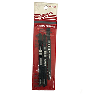 [HOJ-MIL-48-42-5220] HOJA DE SIERRA CALADORA 4" 8TPI USO GENERAL 5 PZAS REF.MET-48-42-5220 MARCA MILWAUKEE