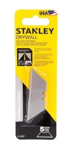 [HOJ-STA-11937] HOJA DE CUCHILLA PARA EXACTO REPUESTO 5 PZAS TRAB/LIV REF.11937 MARCA STANLEY