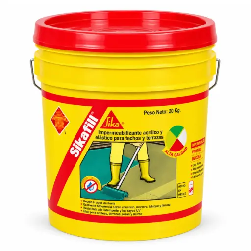 [IMP-SIK-622047] SIKAFILL PINTURA IMPERMEABILIZANTE AL FRIO / ROJO ELASTOMERICO PAILA 25 KGS REF 622047 MARCA SIKA