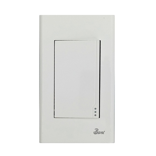 [INT-BAR-INT.01.01] INTERRUPTOR SENCILLO SERIE SEMPLICE COLOR BLANCO REF. INT-01.01 MARCA BARI