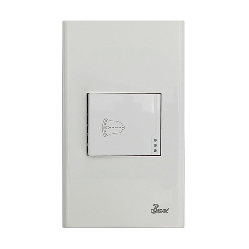 [INT-BAR-INT.01.04] INTERRUPTOR TIMBRE SERIE SEMPLICE COLOR BLANCO REF. INT-01.04 MARCA BARI