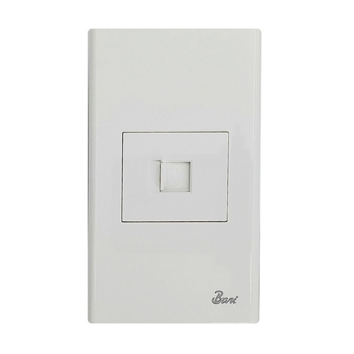 [INT-BAR-INT.01.05] TOMA PARA TELEFONO SERIE SEMPLICE COLOR BLANCO REF. INT-01.05 MARCA BARI