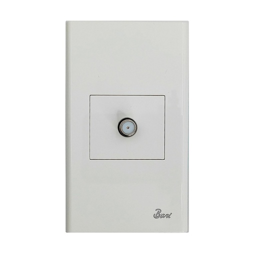 [INT-BAR-INT.01.06] TOMA PARA TV SERIE SEMPLICE COLOR BLANCO REF. INT-01.06 MARCA BARI