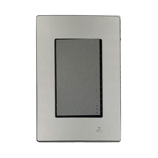[INT-BAR-INT.02.01] INTERRUPTOR SENCILLO SERIE INOX COLOR ACERO INOXIDABLE REF. INT-02.01 MARCA BARI