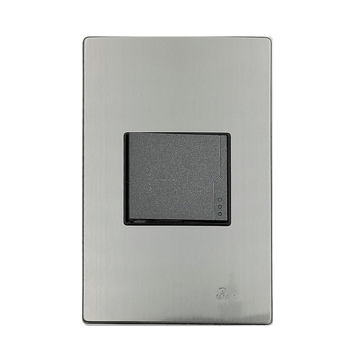 [INT-BAR-INT.02.04] INTERRUPTOR TIMBRE SERIE INOX COLOR ACERO INOXIDABLE REF. INT-02.04 MARCA BARI