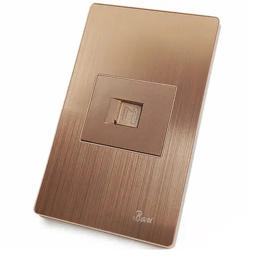 [INT-BAR-INT.03.05] TOMA PARA TELEFONO SERIE OTTONE COLOR BRUSH GOLD REF. INT-03.05 MARCA BARI