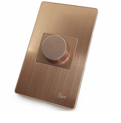 [INT-BAR-INT.03.09] INTERRUPTOR TIPO DIMMER SERIE OTTONE COLOR BRUSH GOLD REF. INT-03.09 MARCA BARI