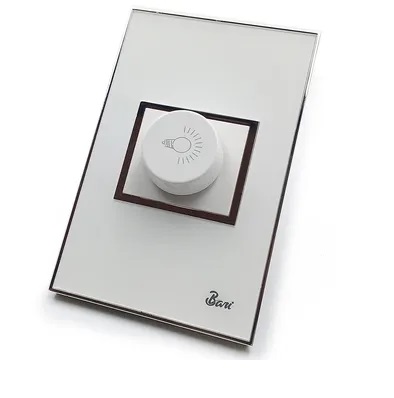 [INT-BAR-INT.04.09] INTERRUPTOR TIPO DIMMER SERIE BIANCO COLOR BLANCO C/ CROMADO REF. INT-04.09 MARCA BARI