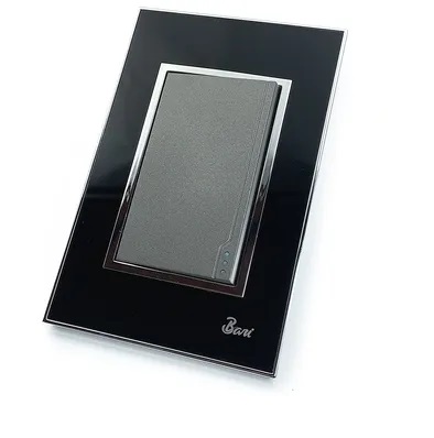 [INT-BAR-INT.05.01] INTERRUPTOR SENCILLO SERIE NERO COLOR NEGRO C/CROMADO REF. INT-05.01 MARCA BARI
