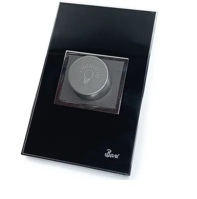 [INT-BAR-INT.05.09] INTERRUPTOR TIPO DIMMER SERIE NERO COLOR NEGRO C/CROMADO REF. INT-05.09 MARCA BARI