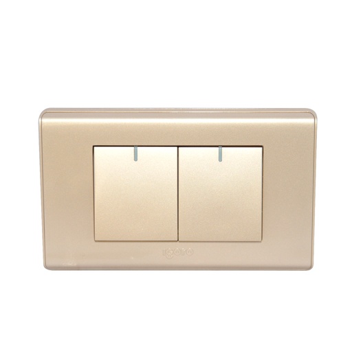 [INT-IGO-A2022-G] INTERRUPTOR DOBLE COLOR DORADO REF. A2022-G MARCA IGOTO