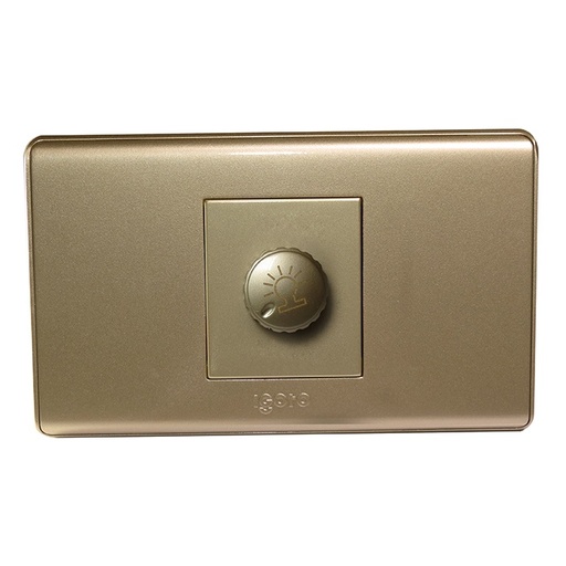 [INT-IGO-A2081-G] INTERRUPTOR DIMMER SENCILLO ( 300W ) COLOR DORADO REF. A2081-G MARCA IGOTO