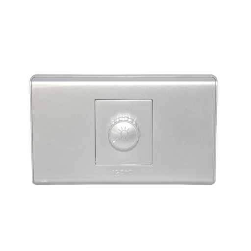 [INT-IGO-A2081-S] INTERRUPTOR DIMMER SENCILLO ( 300W ) COLOR PLATEADO REF. A2081-S MARCA IGOTO