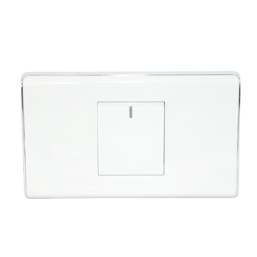 [INT-IGO-A6012] INTERRUPTOR SENCILLO COLOR BLANCO/METAL REF. A6012 MARCA IGOTO