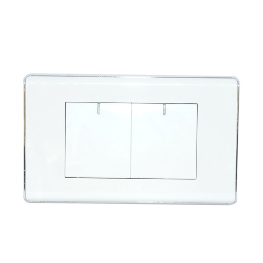 [INT-IGO-A6022] INTERRUPTOR DOBLE COLOR BLANCO/METAL REF. A6022 MARCA IGOTO