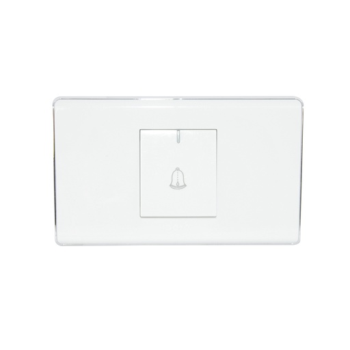 [INT-IGO-A6091] INTERRUPTOR TIPO TIMBRE COLOR BLANCO/METAL REF. A6091 MARCA IGOTO