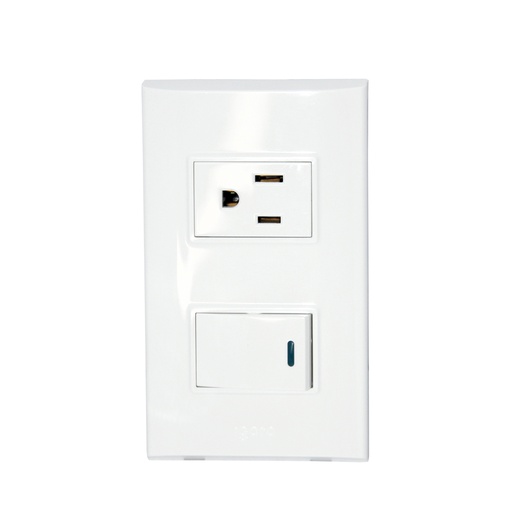 [INT-IGO-B316-W] INTERRUPTOR C/TOMACORRIENTECOLOR BLANCO REF. B316-W MARCA IGOTO