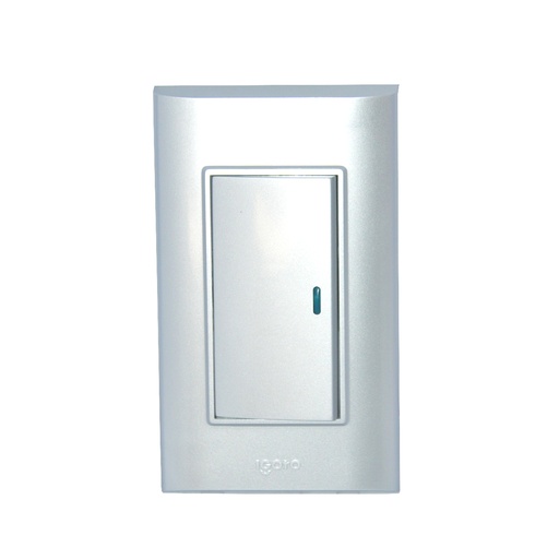[INT-IGO-B512-S] INTERRUPTOR SENCILLO LARGO COLOR PLATEADO REF. B512-S MARCA IGOTO