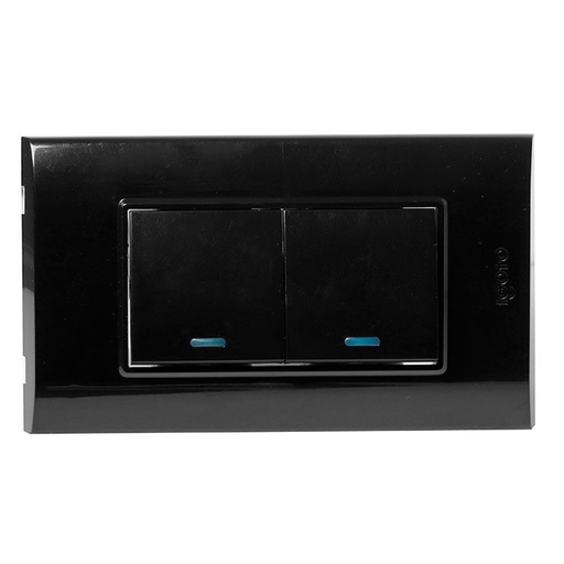 [INT-IGO-B514-B] INTERRUPTOR DOBLE LARGO COLOR NEGRO REF. B514-B MARCA IGOTO