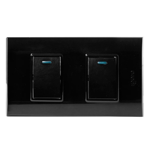 [INT-IGO-B514S-B] INTERRUPTOR DOBLE COLOR NEGRO REF. B514S-B MARCA IGOTO