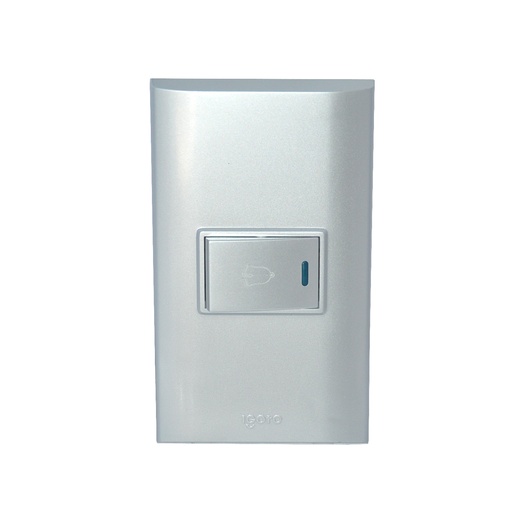 [INT-IGO-B5401-S] INTERRUPTOR SENCILLO TIPO TIMBRE COLOR PLATEADO REF. B5401-S MARCA IGOTO