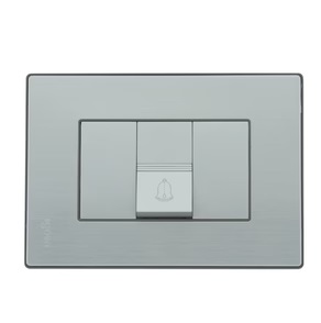 [INT-IGO-I590] INTERRUPTOR TIPO TIMBRE SERIE INOX COLOR PLATA REF. I590 MARCA IGOTO