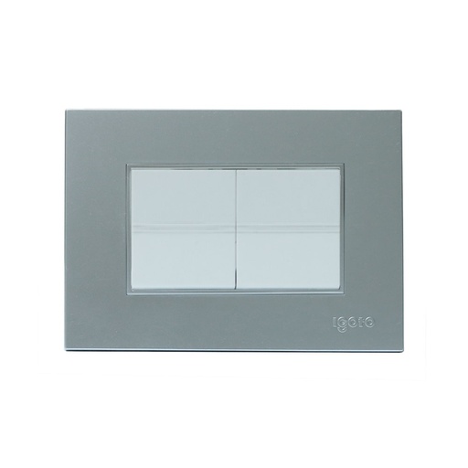 [INT-IGO-Z514-S] INTERRUPTOR DOBLE COLOR PLATEADO REF. Z514-S MARCA IGOTO