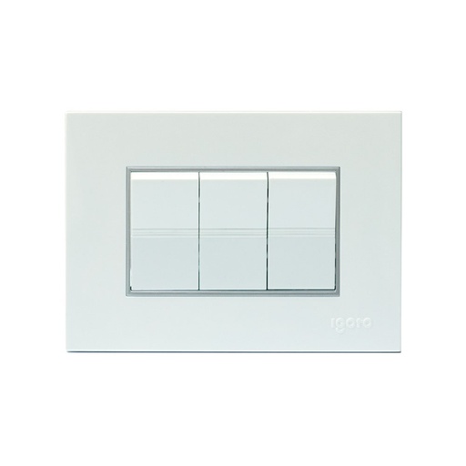 [INT-IGO-Z516-W] INTERRUPTOR TRIPLE COLOR BLANCO REF. Z516-W MARCA IGOTO