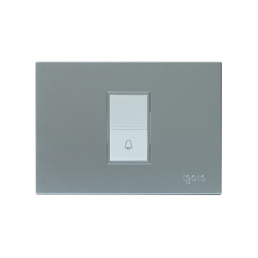 [INT-IGO-Z590-S] INTERRUPTOR TIPO TIMBRE COLOR PLATEADO REF. Z590-S MARCA IGOTO